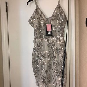 Silver Sequin Formal dress